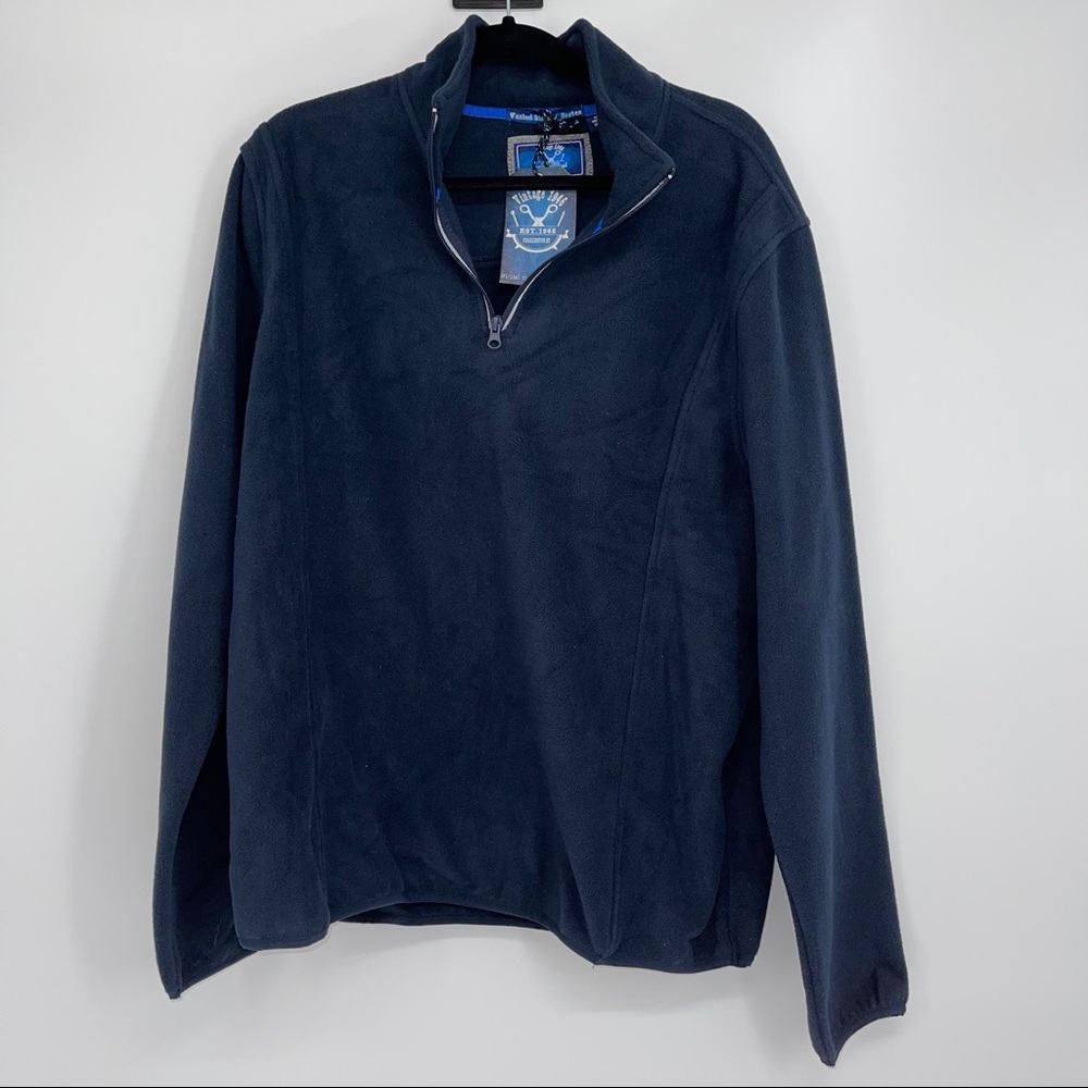 VINTAGE 1946 BLUE FLEECE JACKET 1/4 ZIP SIZE XL
